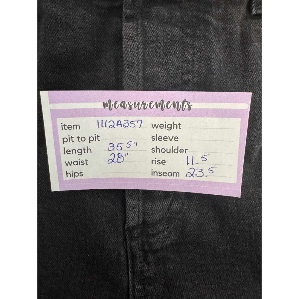 2/$30 ZARA Black Denim 6 The Dreed Flare Jeans Raw Hem & Button Fly - Picture 9 of 14